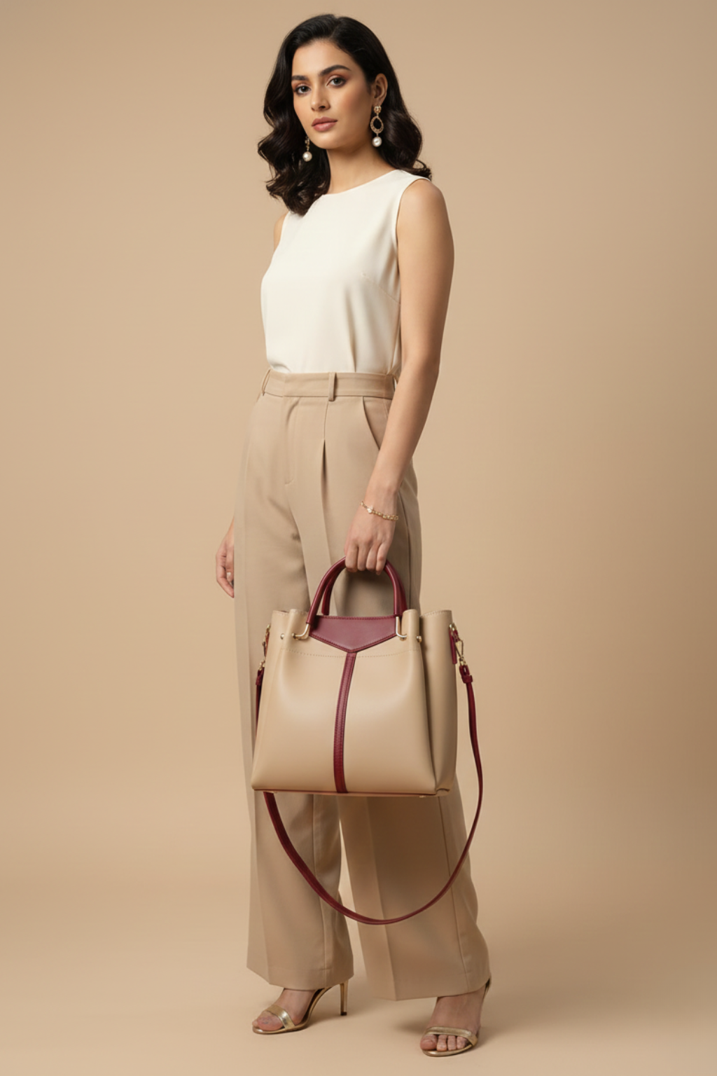 Ivory Muse Structured Handbag