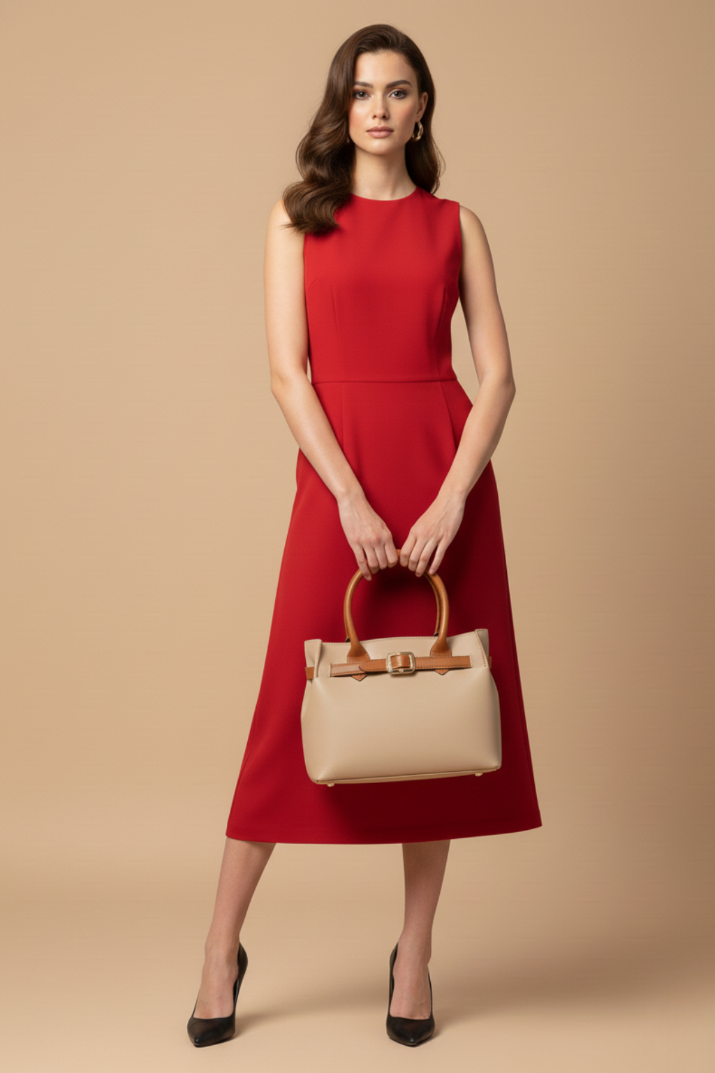 Elegant Buckle Top-Handle Bag