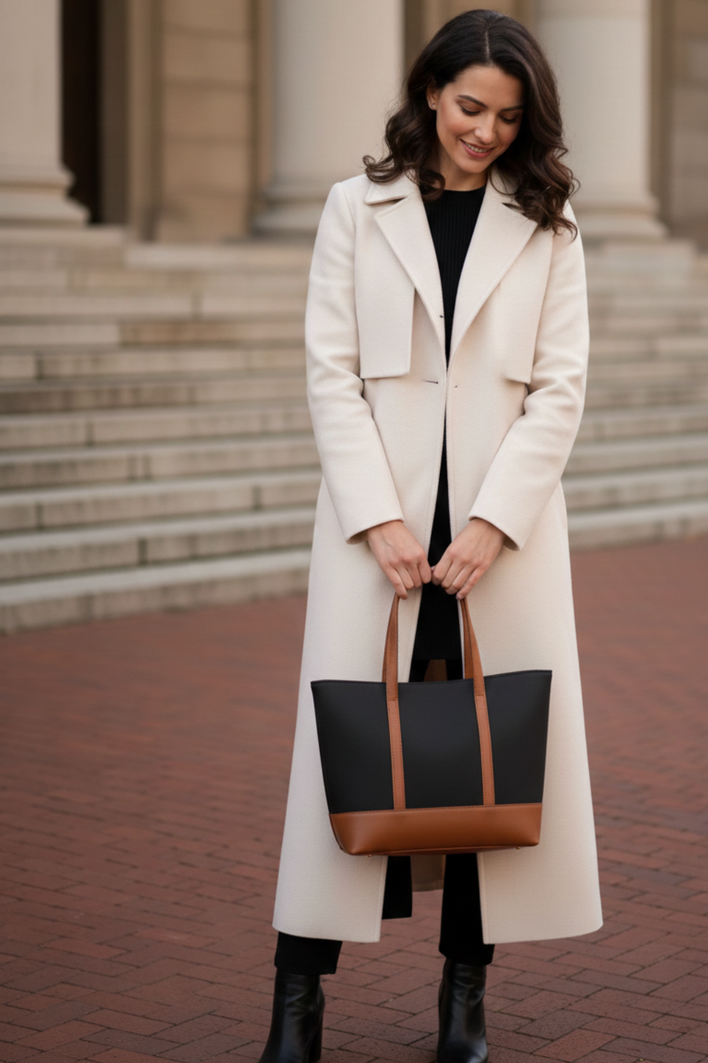 Classic Contrast Tote Bag