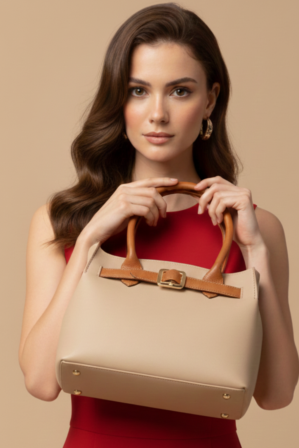 Elegant Buckle Top-Handle Bag
