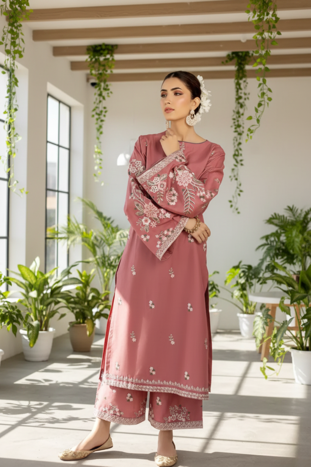 Rosewood Embroidered Kurta set