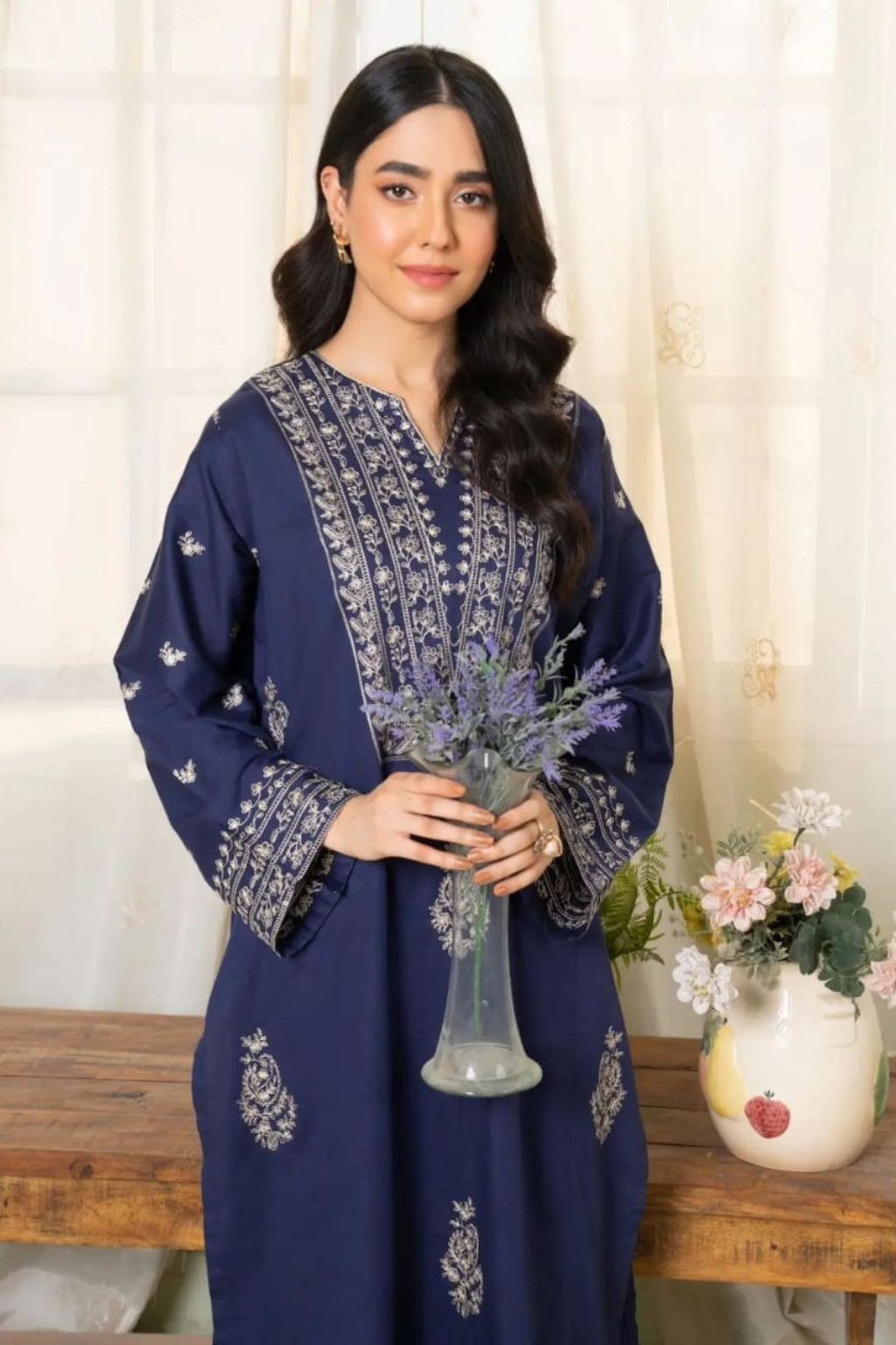 Sapphire Night Embroidered Kurta Set