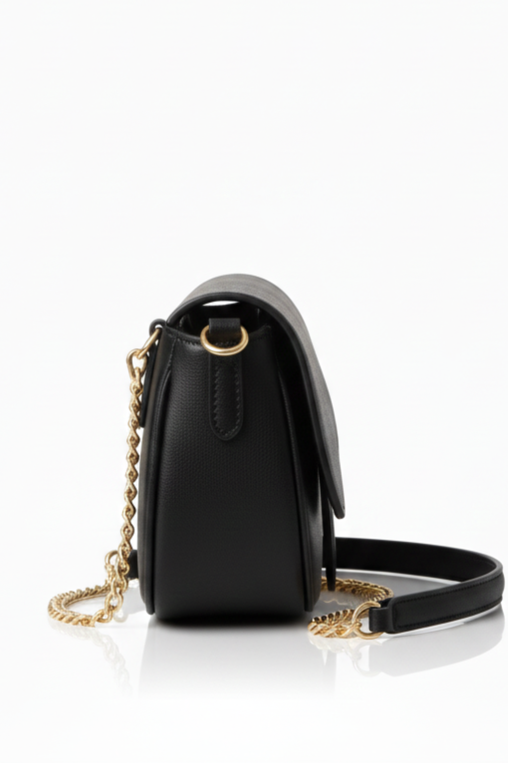 Onyx Crescent Chain Saddle Bag