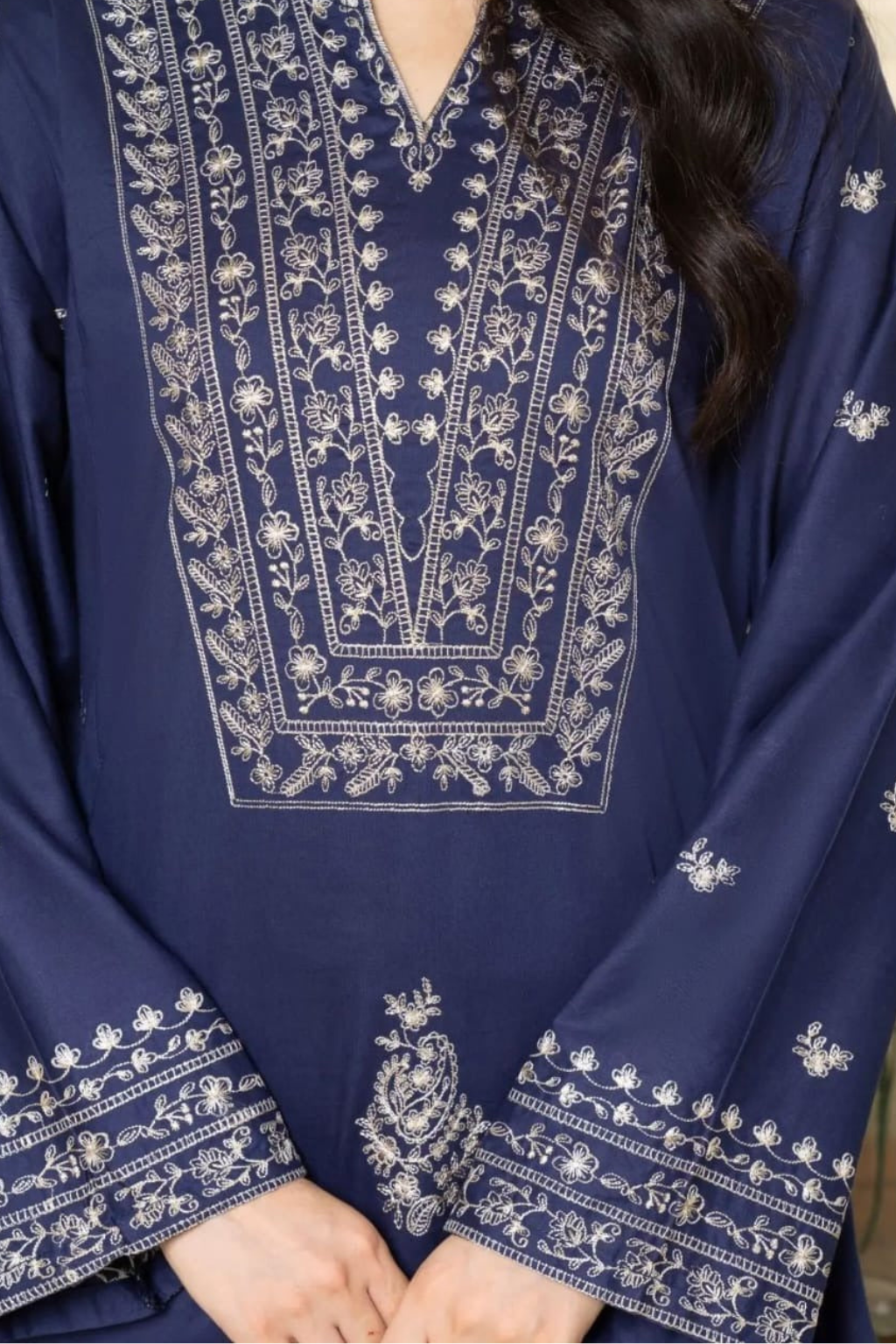 Sapphire Night Embroidered Kurta Set