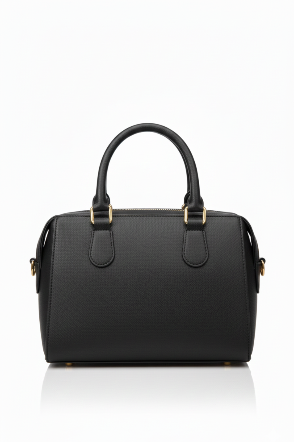 Noir Luxe Structured Handbag