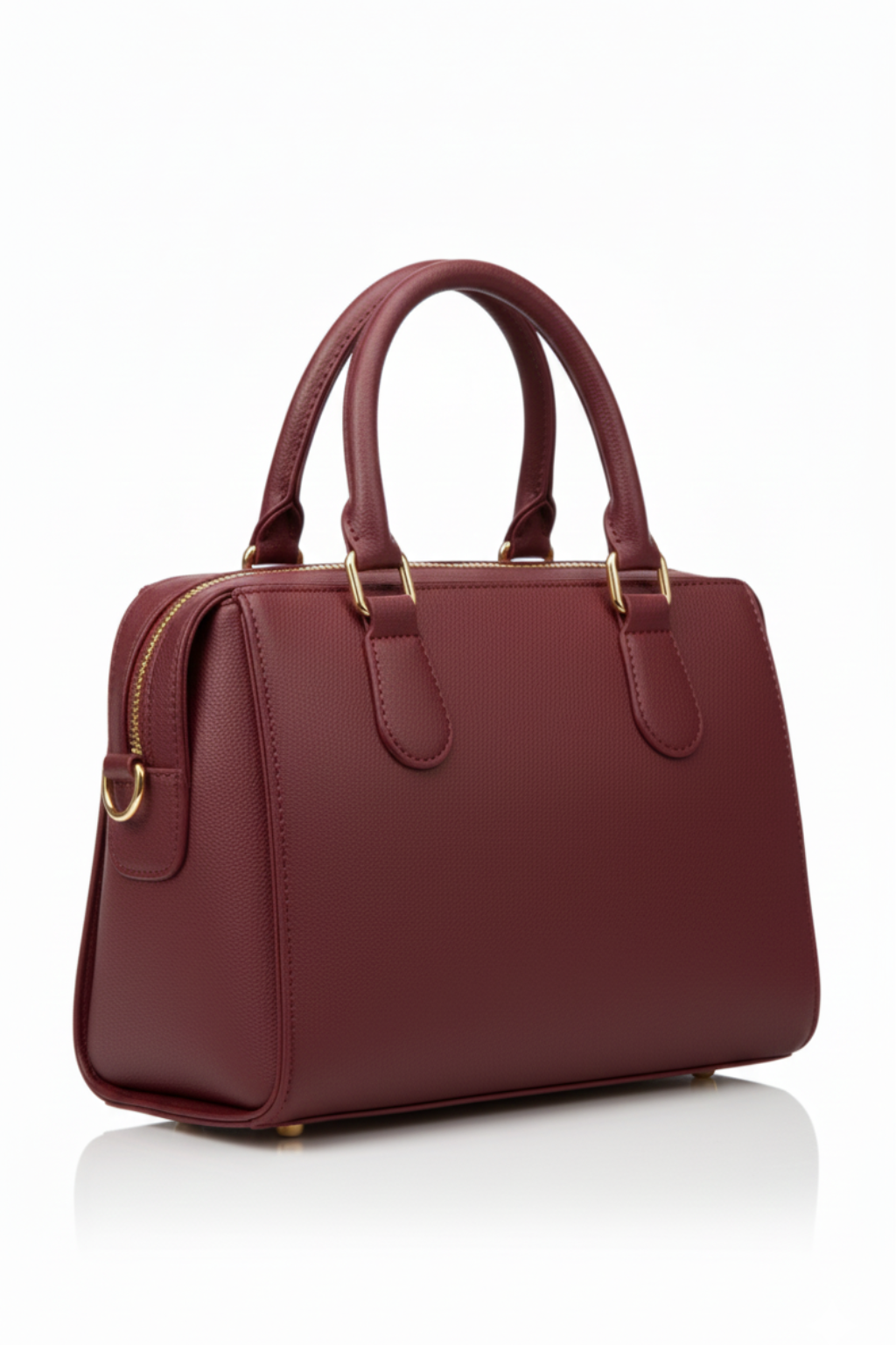Burgundy Classic Satchel Bag