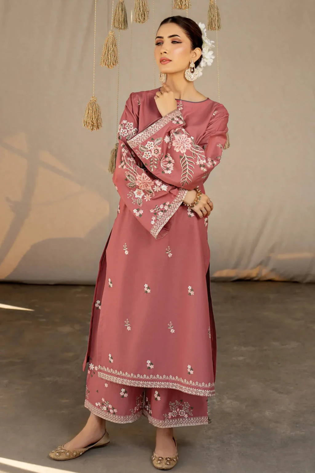 Rosewood Embroidered Kurta set
