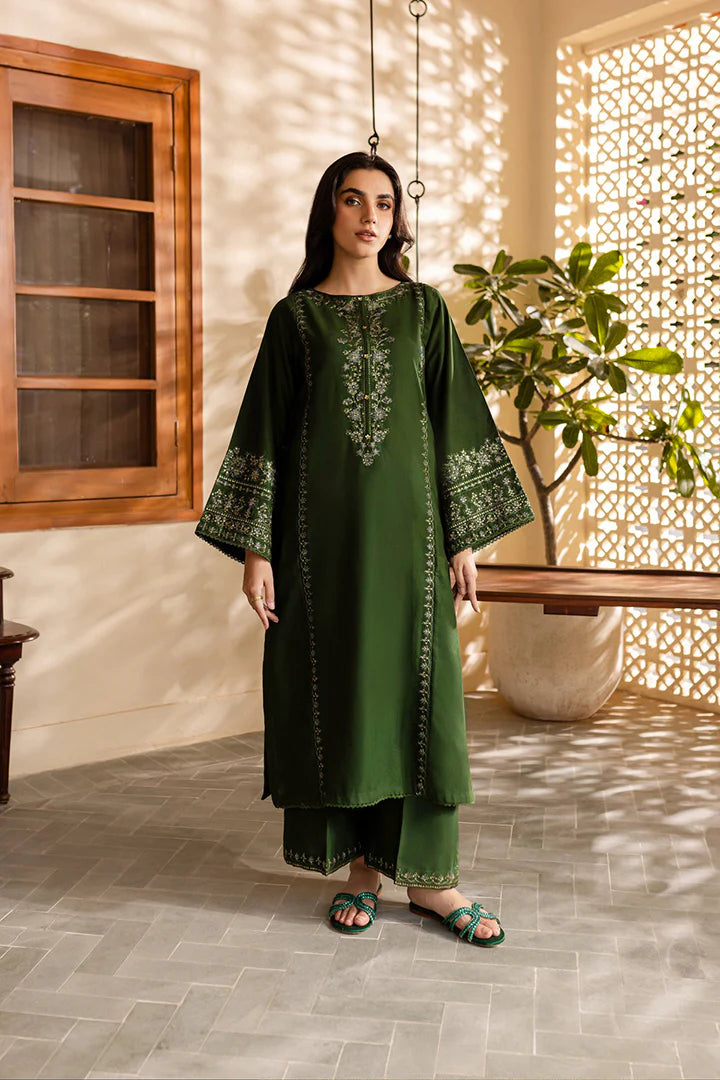 Emerald Bloom Embroidered Kurta Set
