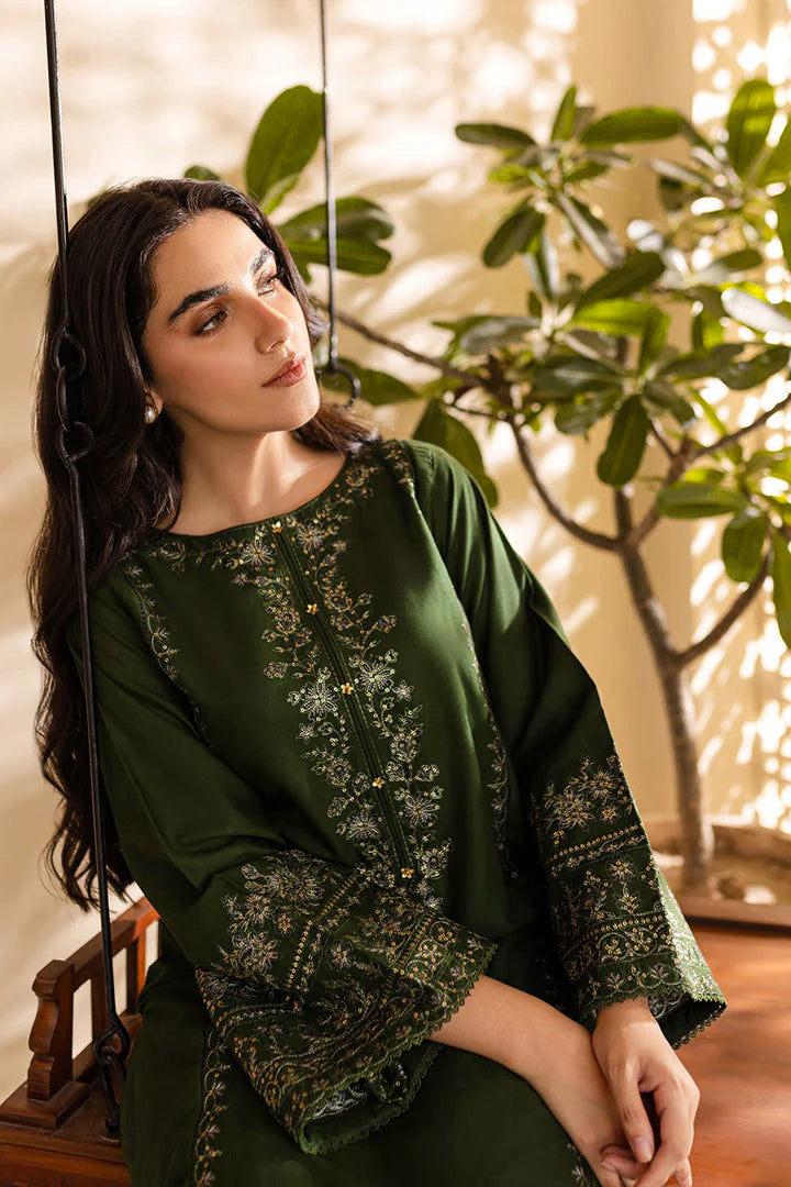 Emerald Bloom Embroidered Kurta Set