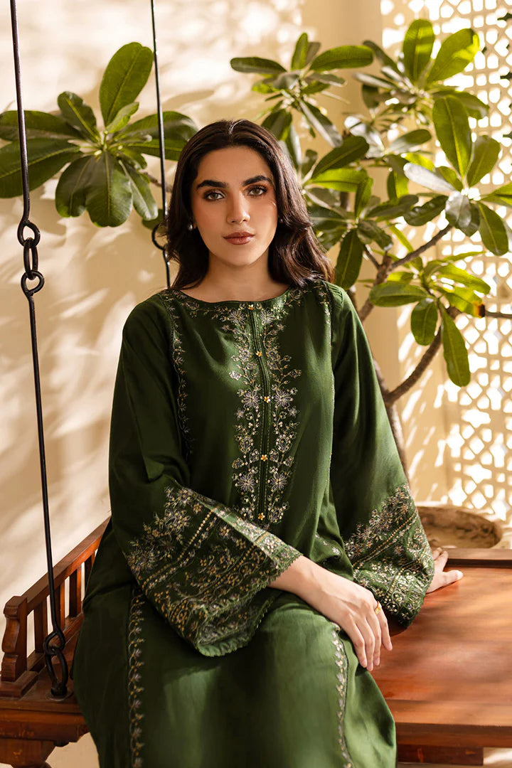 Emerald Bloom Embroidered Kurta Set