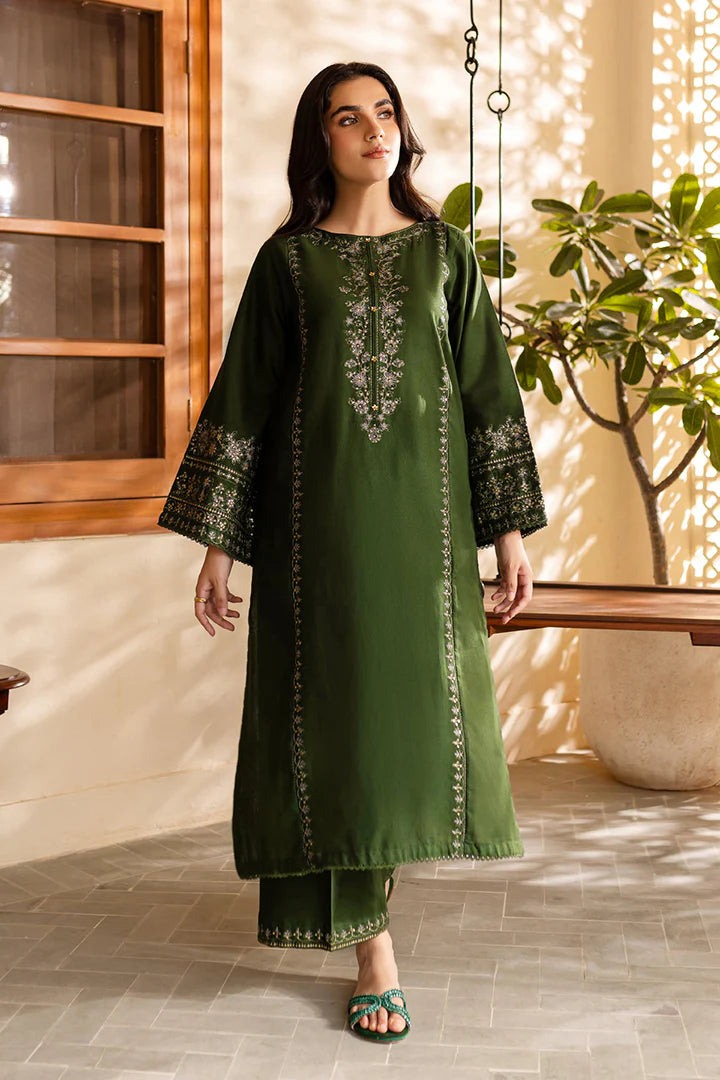 Emerald Bloom Embroidered Kurta Set