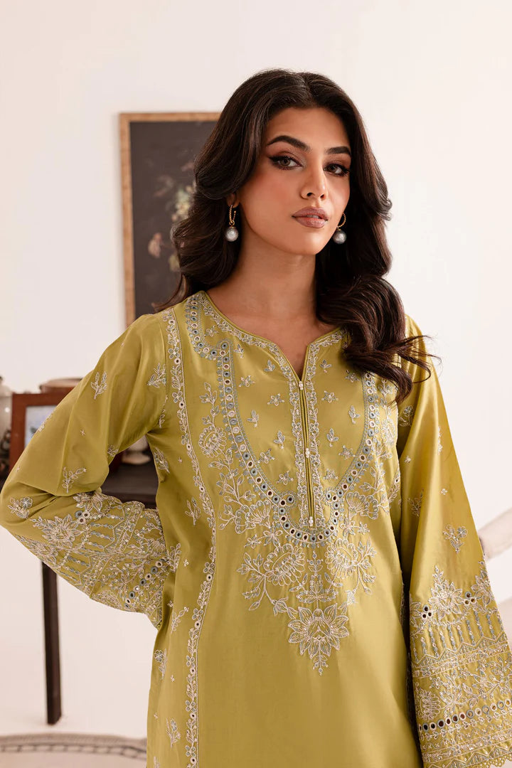 Olive Grace Embroidered Kurta Set