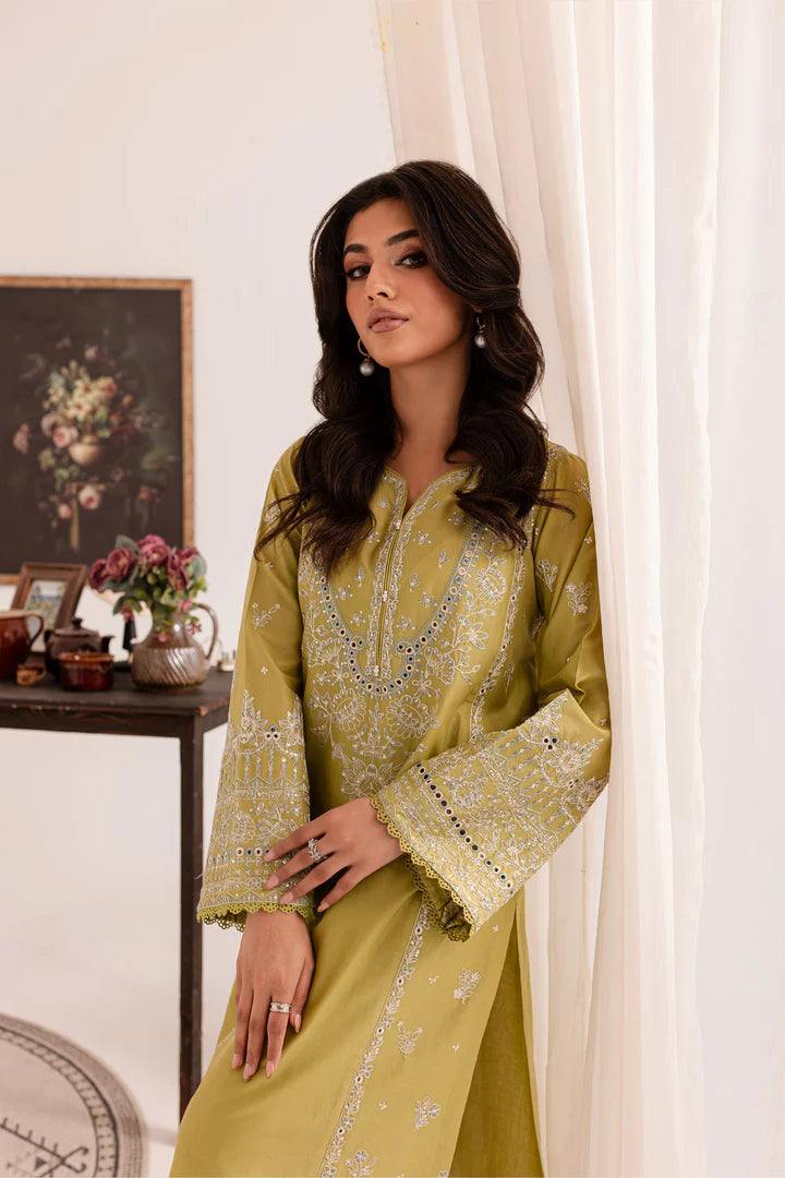 Olive Grace Embroidered Kurta Set